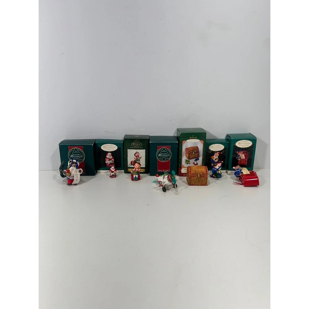 Hallmark Keepsake Ornament Collector's Club Lot 1990s Vintage Santa Elf Rodney
